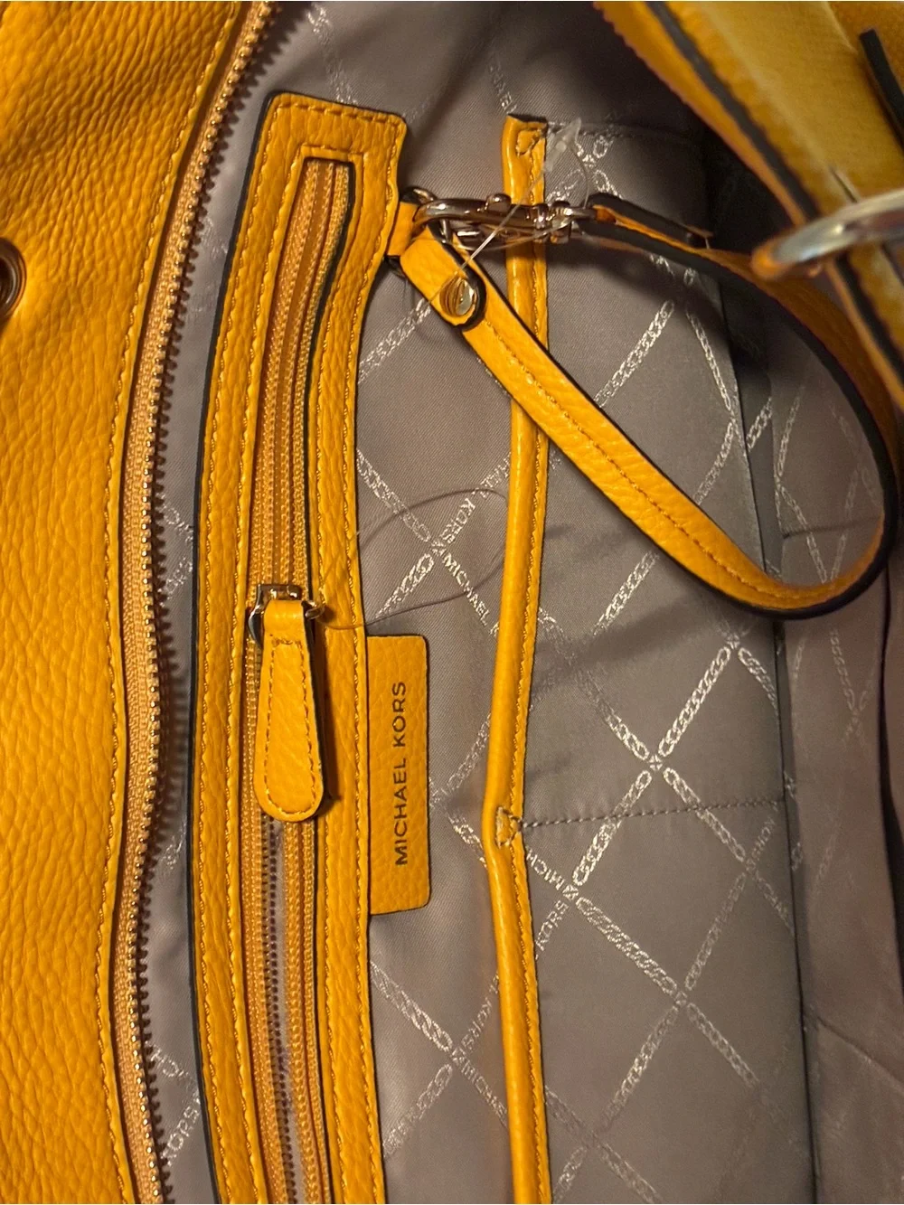 Yellow/Gold Michael Kors Amy Large Rope Tote Bag